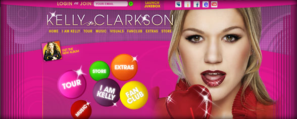 Kelly Clarkson Website Design