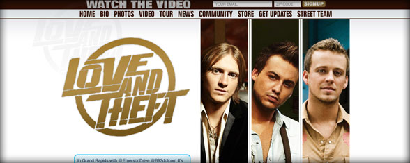 Love And Theft Website Design