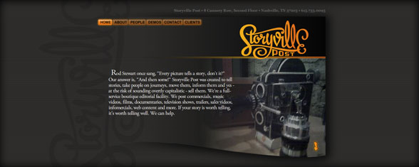 Storyville Post Flash Website Design