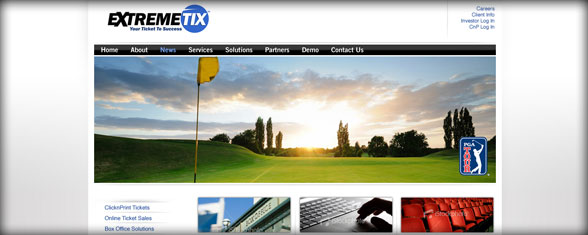 Extreme Tix Website Design